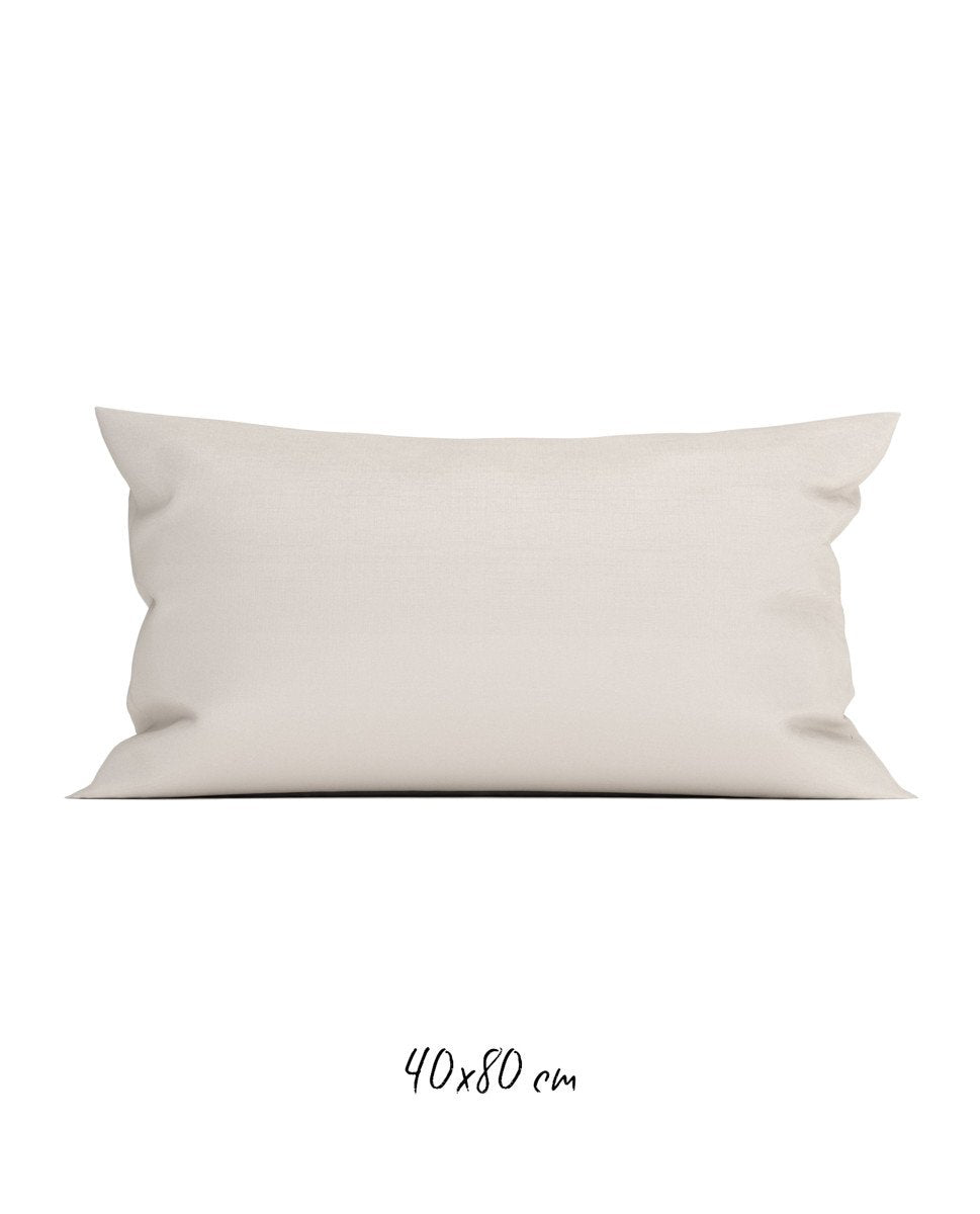 Poszewka 40x80 cm beżowa - 100% Perkal-bawełniany