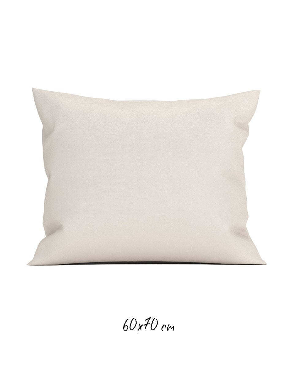 Poszewka 60x70 cm beżowa - 100% Perkal-bawełniany