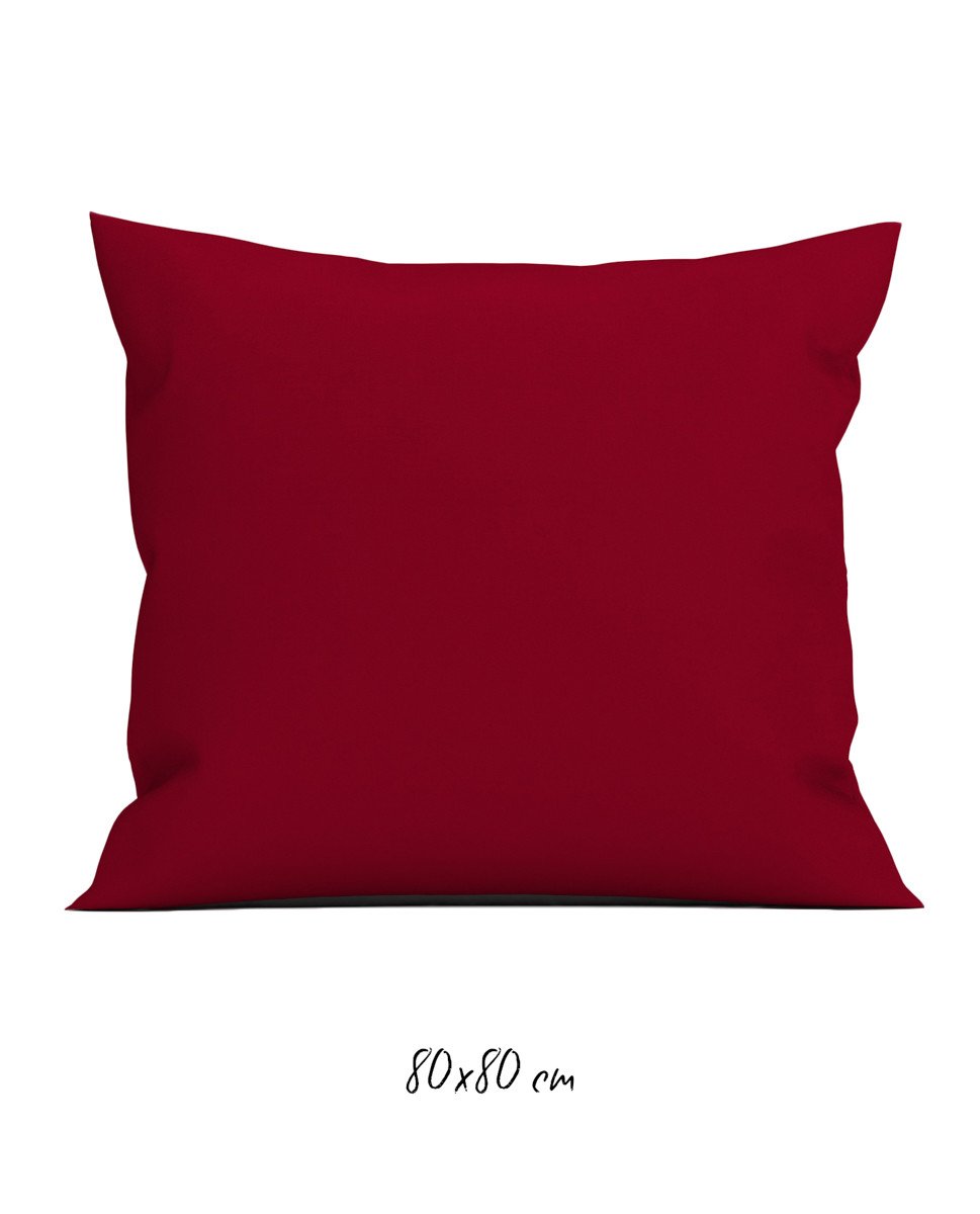 Poszewka 80x80 cm czerowna - 100% Perkal-bawełniany