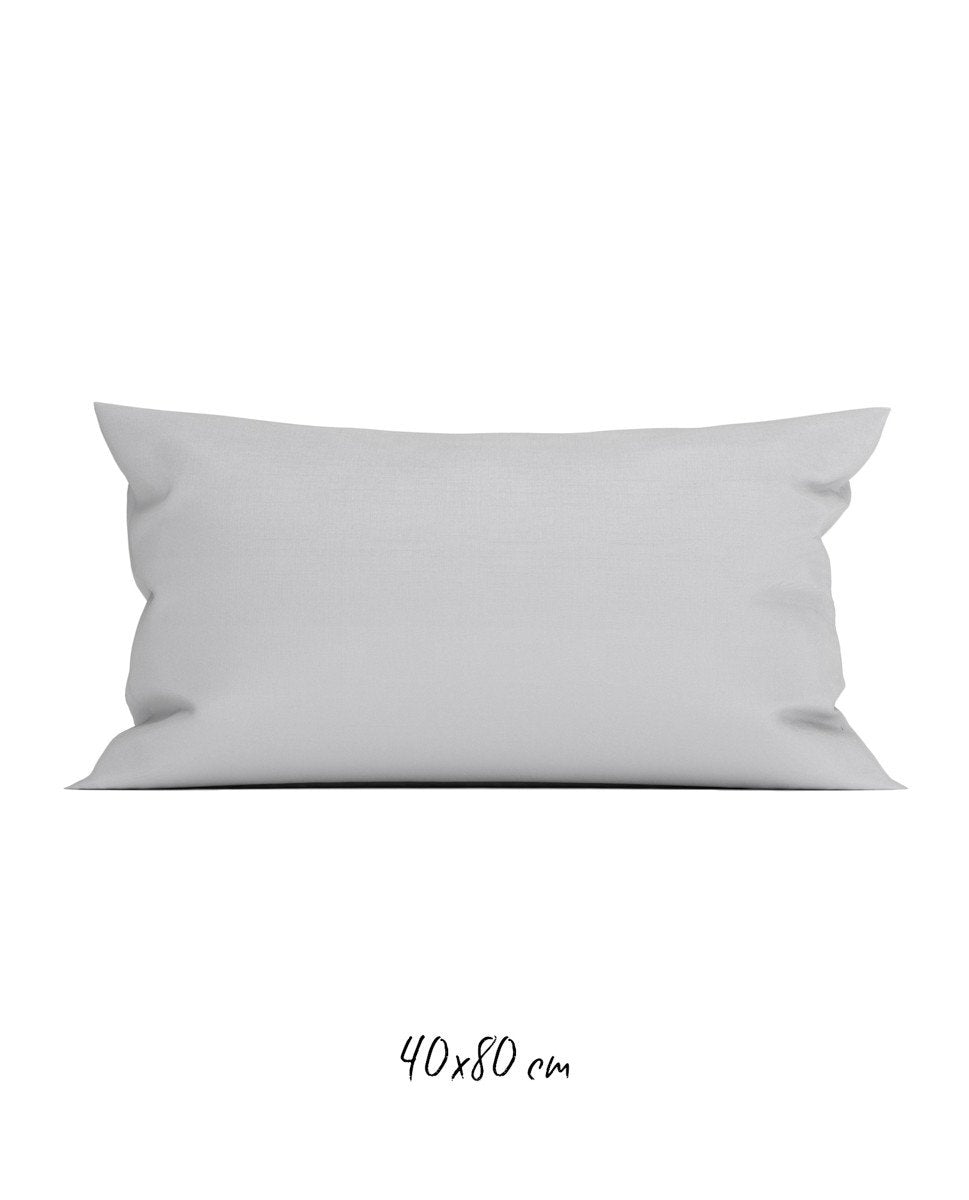 Poszewka 40x80 cm jasnoszara - 100% Perkal-bawełniany