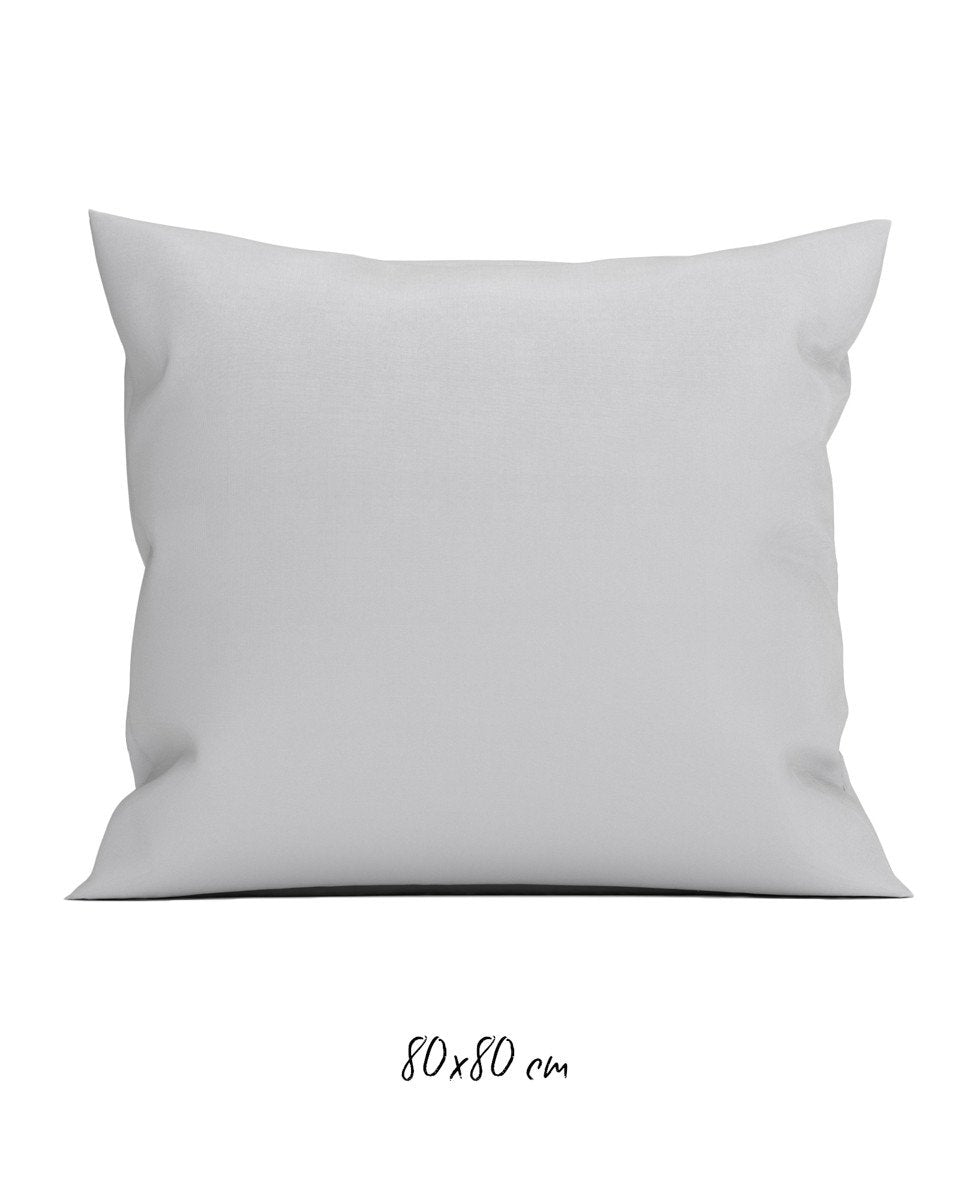 Poszewka 80x80 cm jasnoszara - 100% Perkal-bawełniany