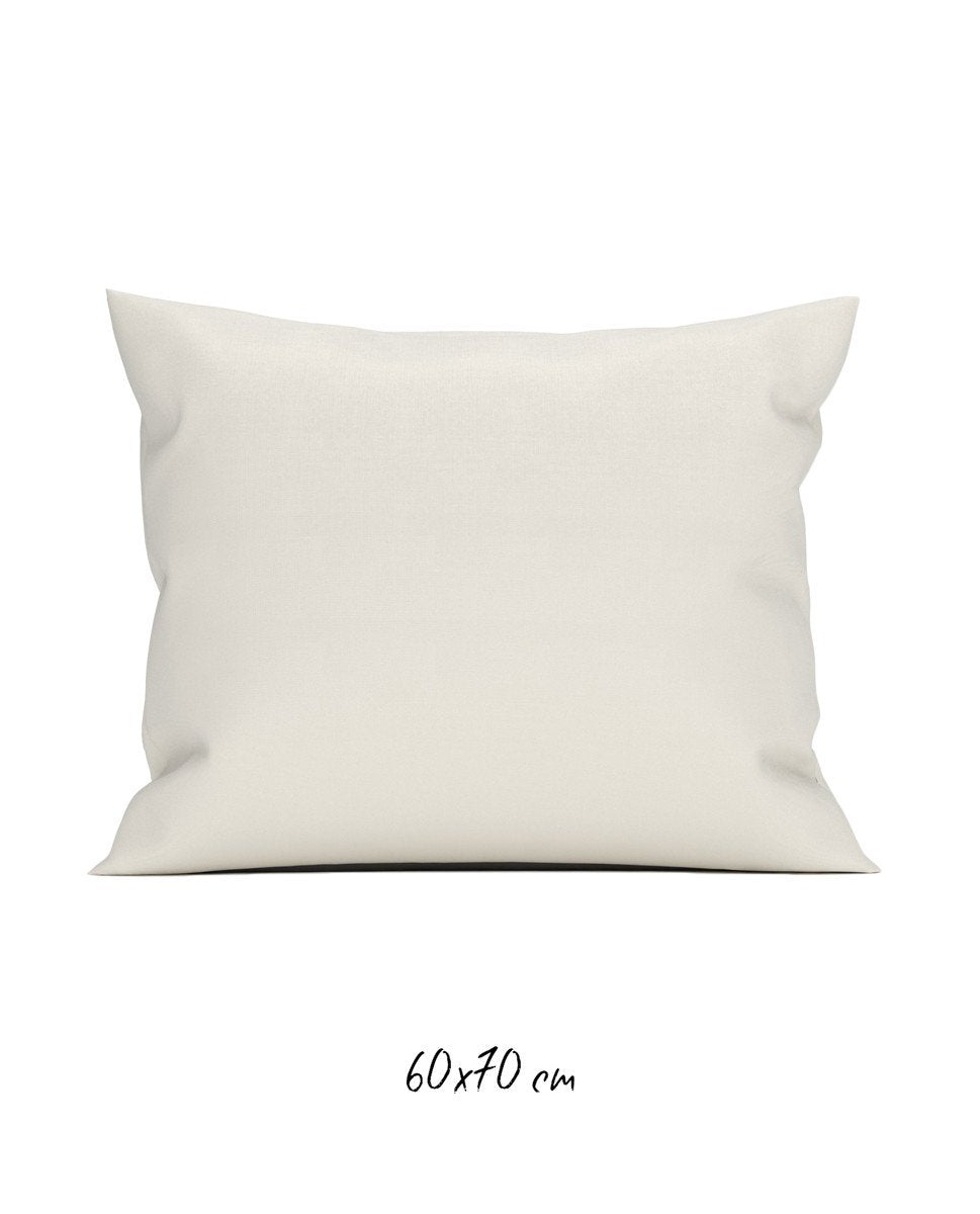 Poszewka 60x70 cm kremowa - 100% Perkal-bawełniany