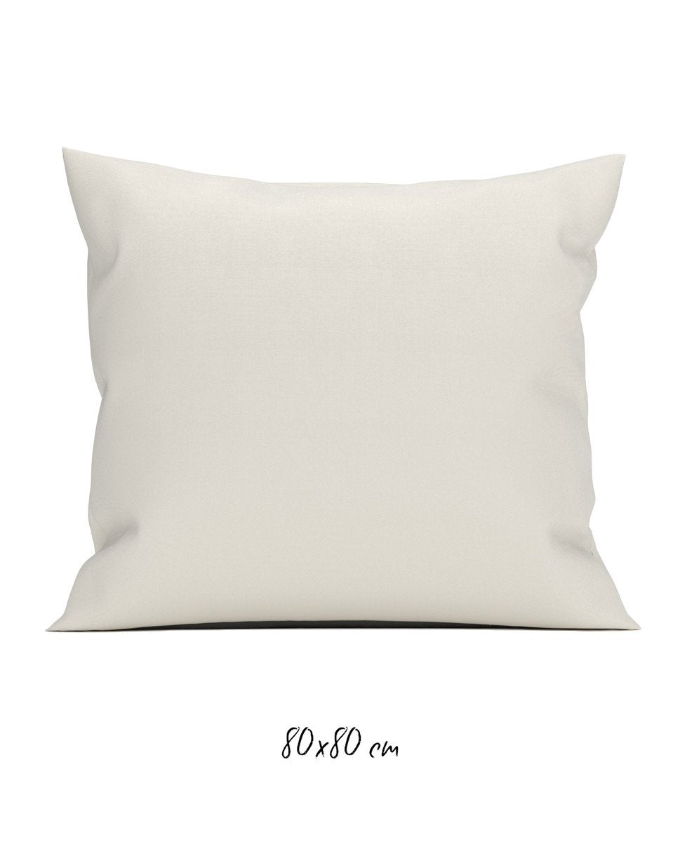 Poszewka 80x80 cm kremowa - 100% Perkal-bawełniany