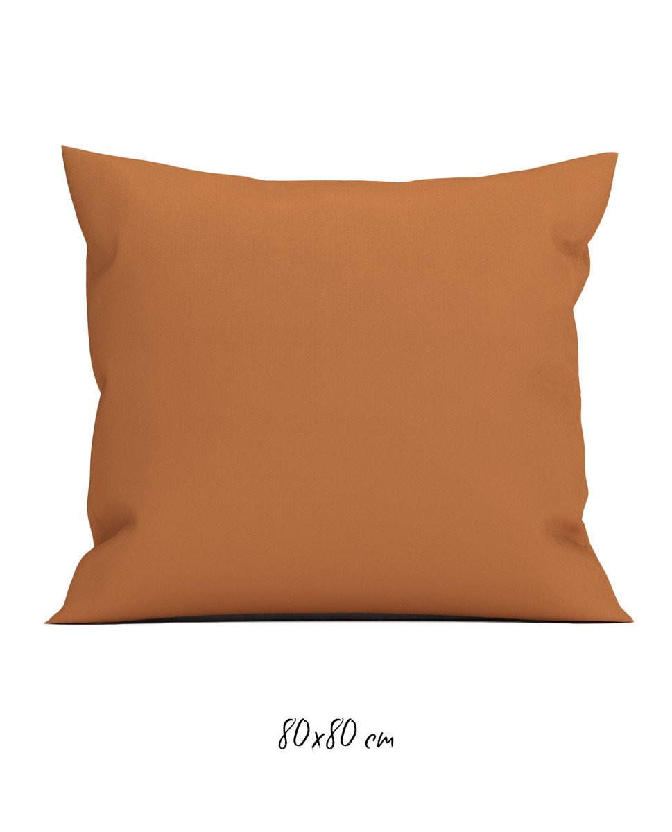 Poszewka 80x80 cm pomarańczowa - 100% Perkal-bawełniany
