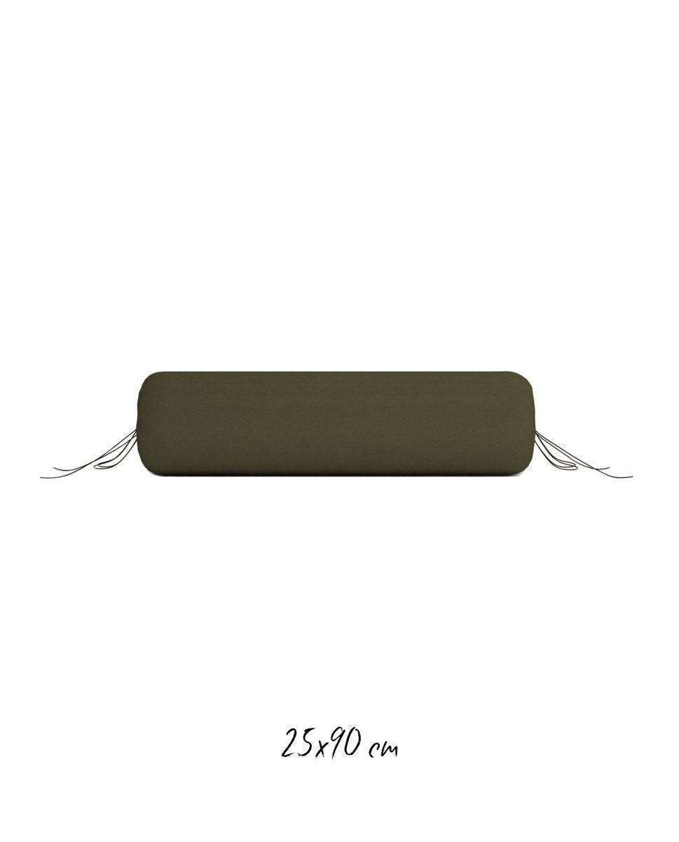 Poszewka 25x90 cm ciemnozielona - 100% Perkal-bawełniany