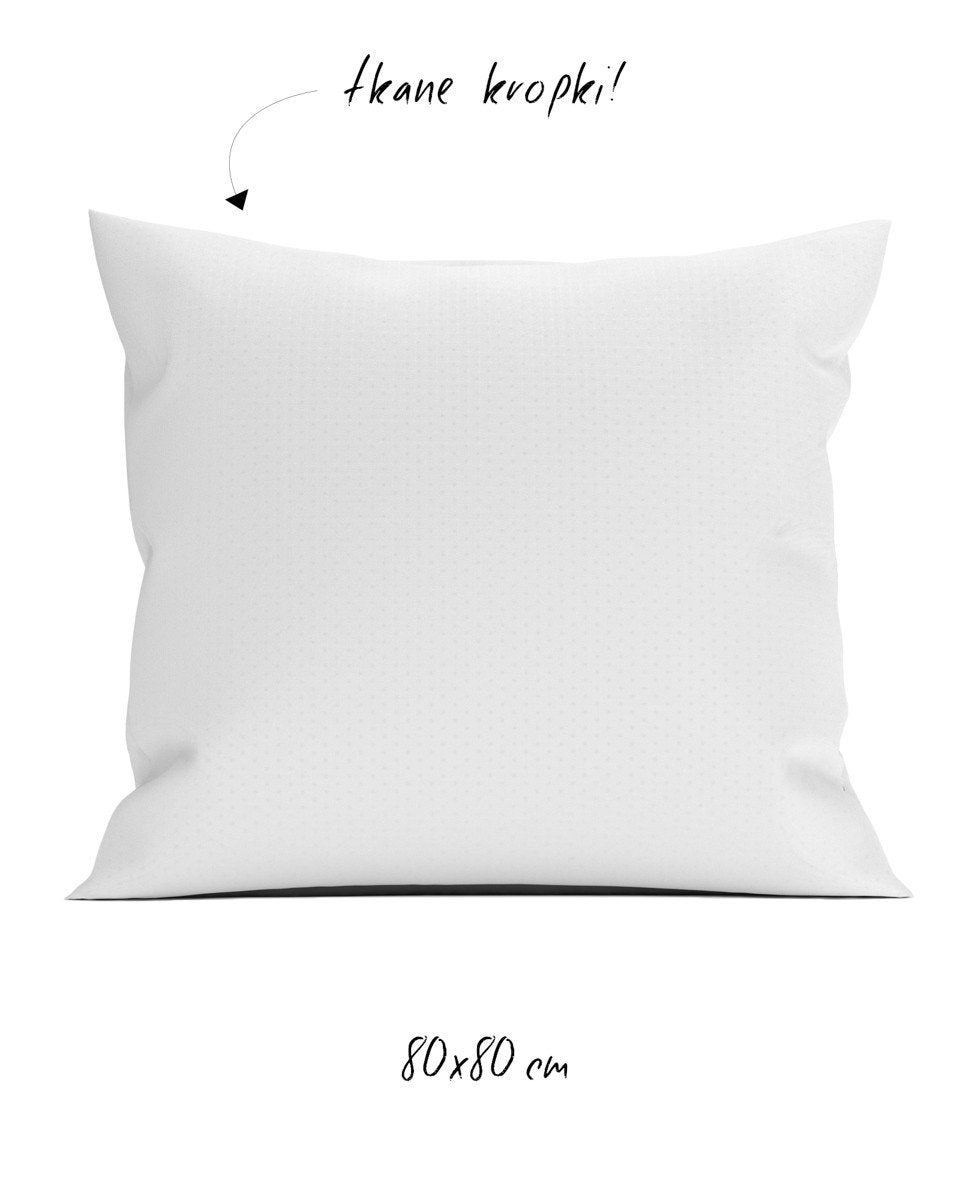 Poszewka hotelowa w tkane kropki 80x80 cm biała - 100% Satyna-bawełniana