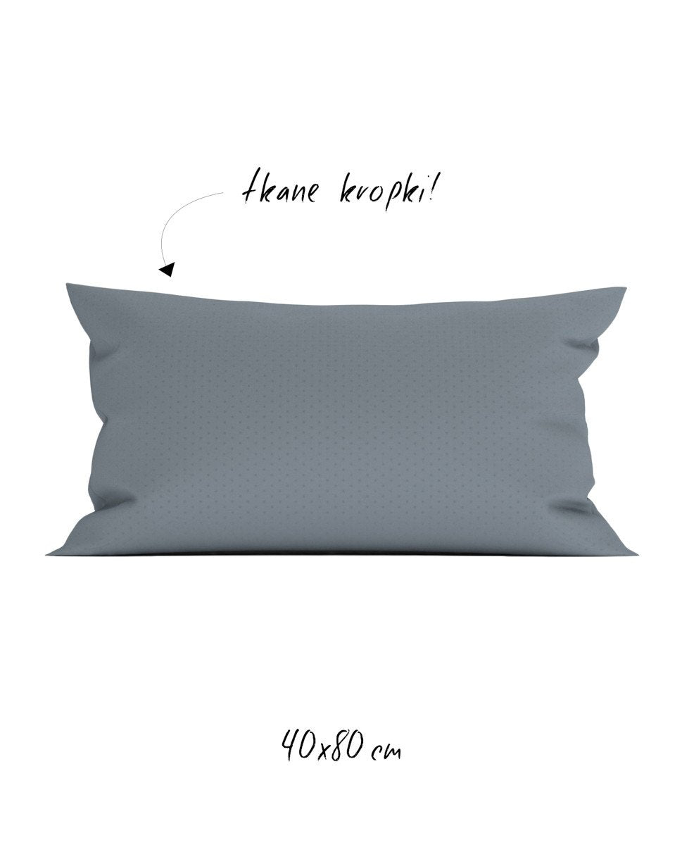 Poszewka hotelowa w tkane kropki 40x80 cm ciemnoniebieska - 100% Satyna-bawełniana
