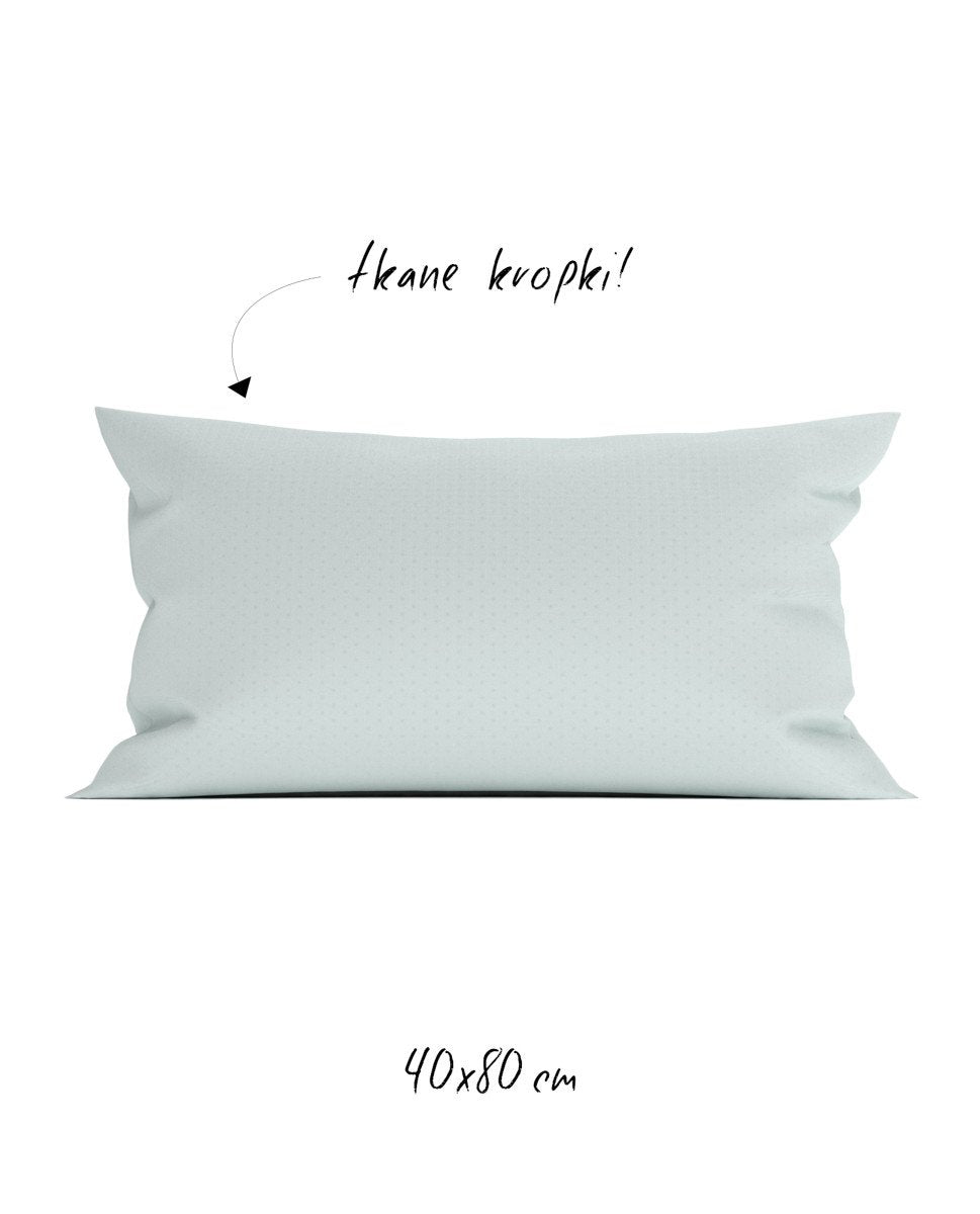 Poszewka hotelowa w tkane kropki 40x80 cm miętowa - 100% Satyna-bawełniana