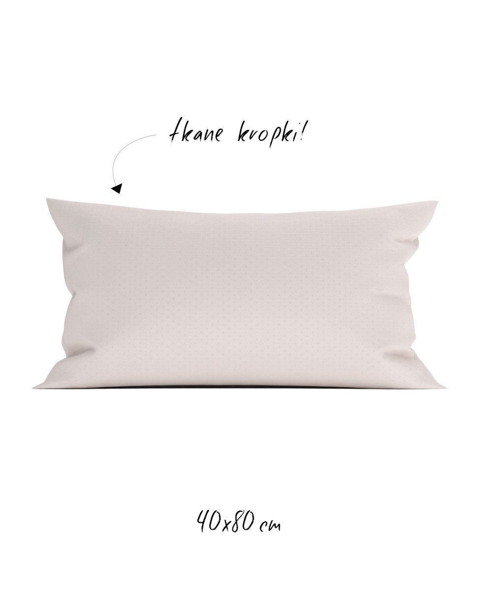 Poszewka hotelowa w tkane kropki 40x80 cm różowa - 100% Satyna-bawełniana
