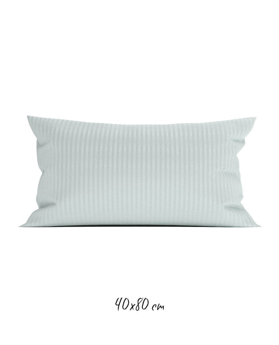 Poszewka hotelowa w tkane paski 40x80 cm miętowa - 100% Satyna-bawełniana