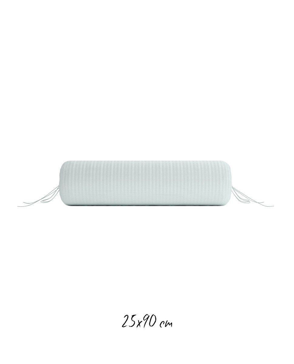 Poszewka hotelowa w tkane paski 25x90 cm miętowa - 100% Satyna-bawełniana