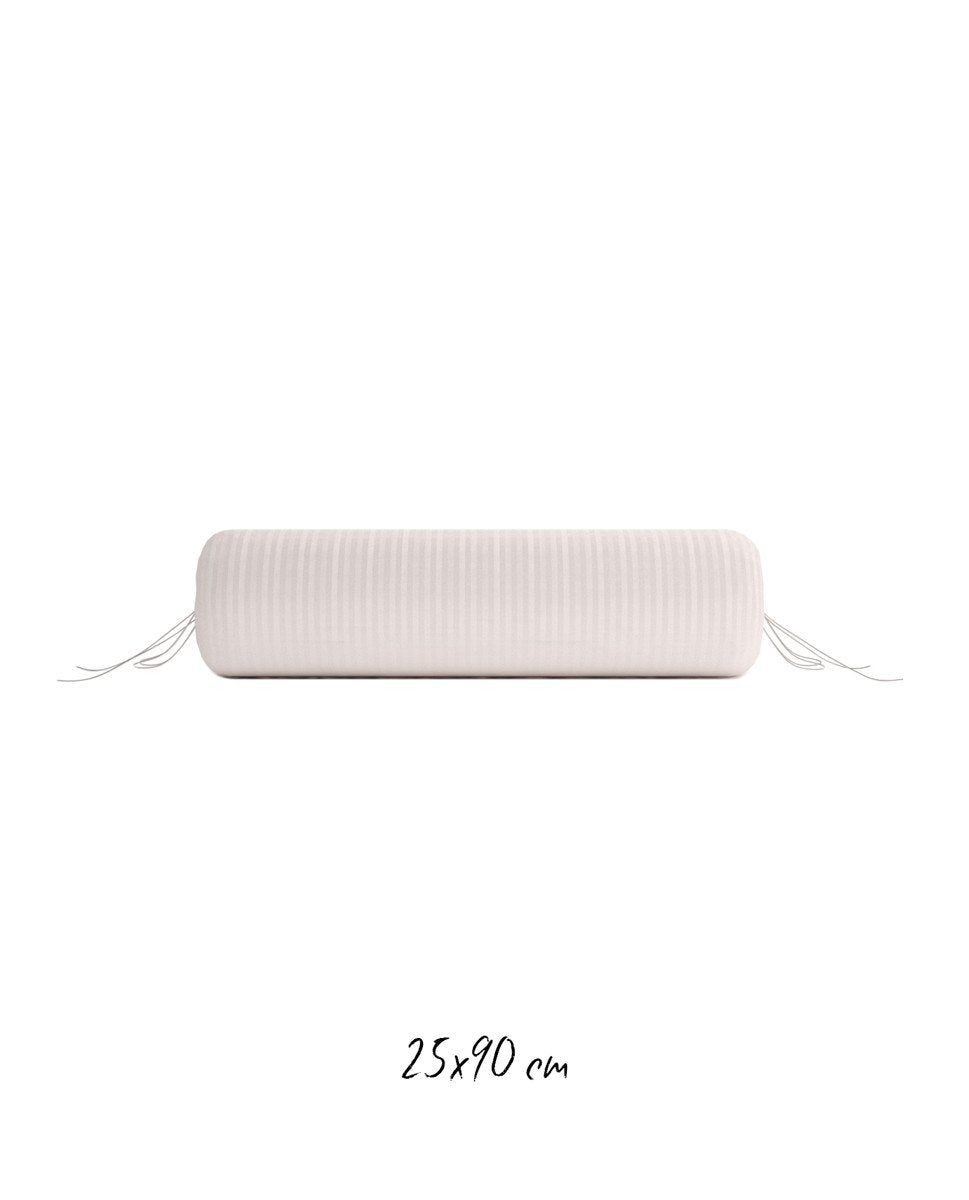 Poszewka hotelowa w tkane paski 25x90 cm różowa - 100% Satyna-bawełniana