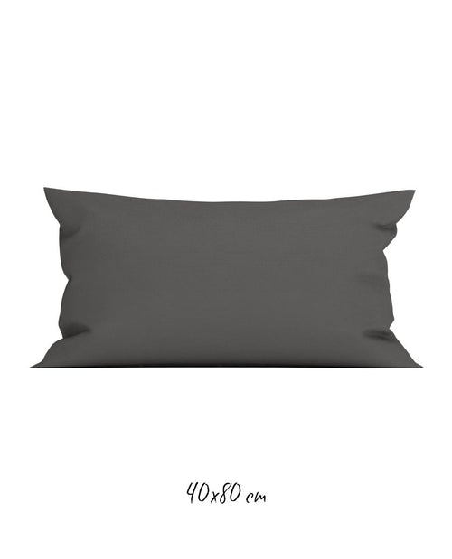 Poszewka na poduszkę 40x80 cm ze 100% Perkalu-bawełnianego w kolorze ciemnoszarym
