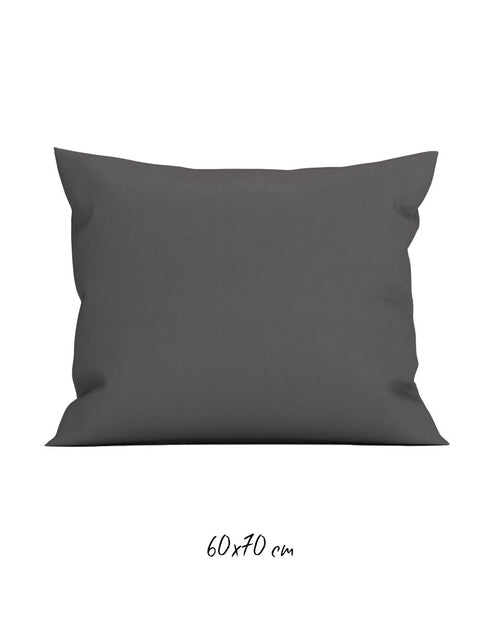 Poszewka na poduszkę 60x70 cm ze 100% Perkalu-bawełnianego w kolorze ciemnoszarym