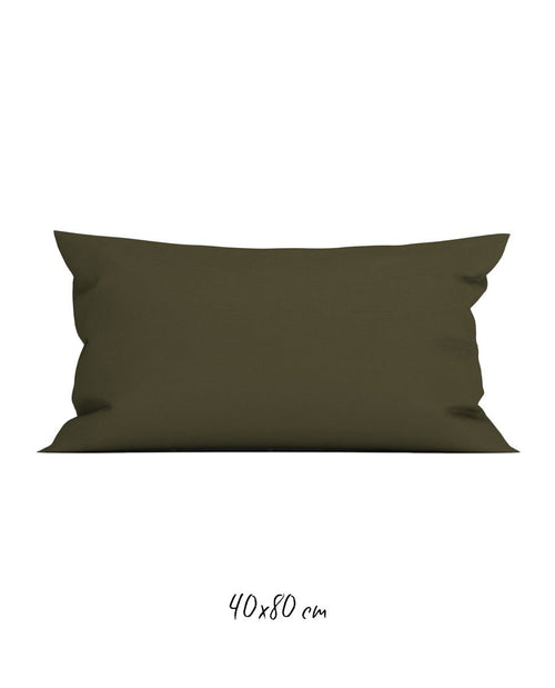 Poszewka na poduszkę 40x80 cm ze 100% Perkalu-bawełnianego w kolorze ciemnozielonym