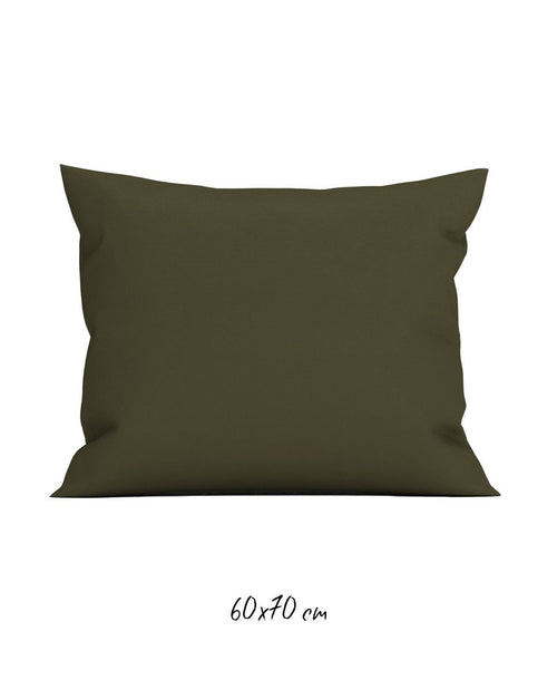 Poszewka na poduszkę 60x70 cm ze 100% Perkalu-bawełnianego w kolorze ciemnozielonym