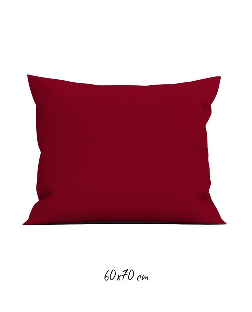 Poszewka na poduszkę 60x70 cm ze 100% Perkalu-bawełnianego w kolorze czerwonym