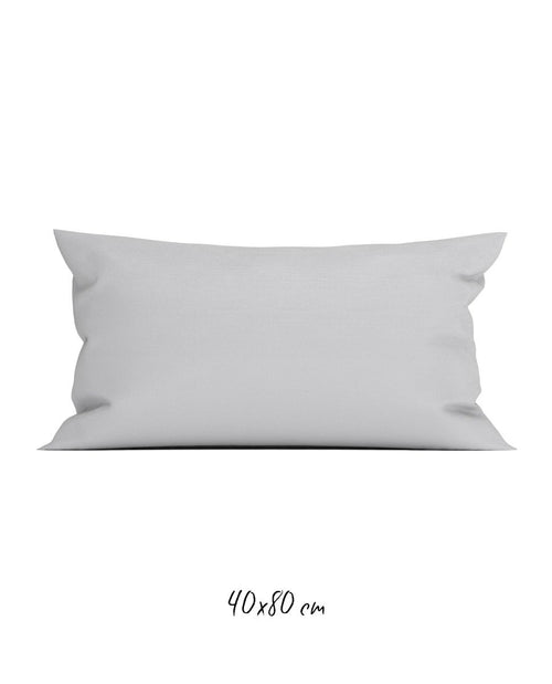 Poszewka na poduszkę 40x80 cm ze 100% Perkalu-bawełnianego w kolorze jasnoszarym