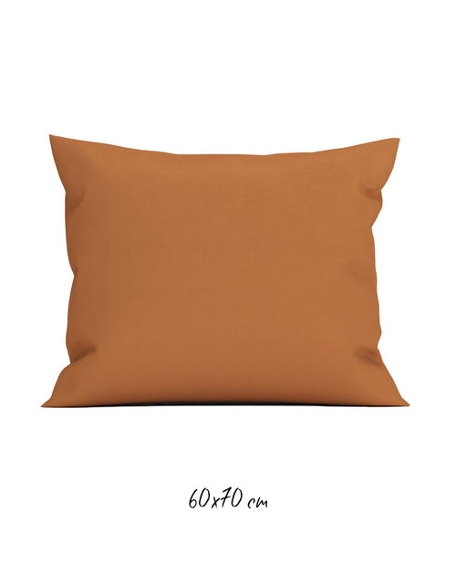 Poszewka na poduszkę 60x70 cm ze 100% Perkalu-bawełnianego w kolorze pomarańczowym