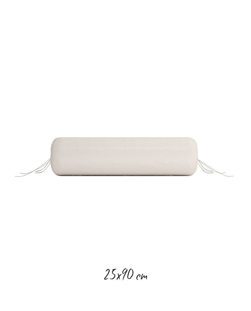 Poszewka na wałek pod głowę 25x90 cm ze 100% Perkalu-bawełnianego w kolorze beżowym