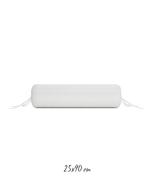 Poszewka na wałek pod głowę 25x90 cm ze 100% Perkalu-bawełnianego w kolorze białym