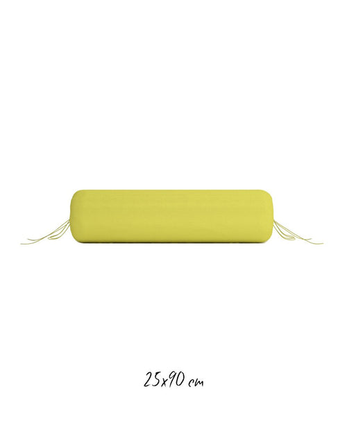 Poszewka na wałek pod głowę 25x90 cm ze 100% Perkalu-bawełnianego w kolorze jasnozielonym