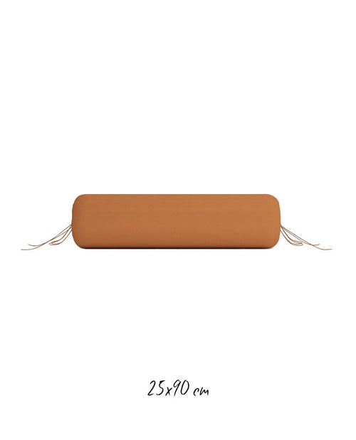 Poszewka na wałek pod głowę 25x90 cm ze 100% Perkalu-bawełnianego w kolorze pomarańczowym