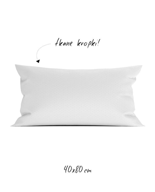 Poszewka hotelowa na poduszkę 40x80 cm w tkane kropki ze 100% Satyny-bawełnianej w kolorze białym